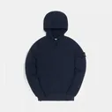 Stone Island Brushed Cotton Fleece Garment Dyed Hoodie Sweatshirt - Blue Marine