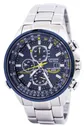 Радиоуправляемый мировой хронограф Citizen Eco-Drive Blue Angels AT8020-54L Мужские часы
