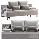 Sofa Lins Velvet Navy Blue - Диваны - 3D модель