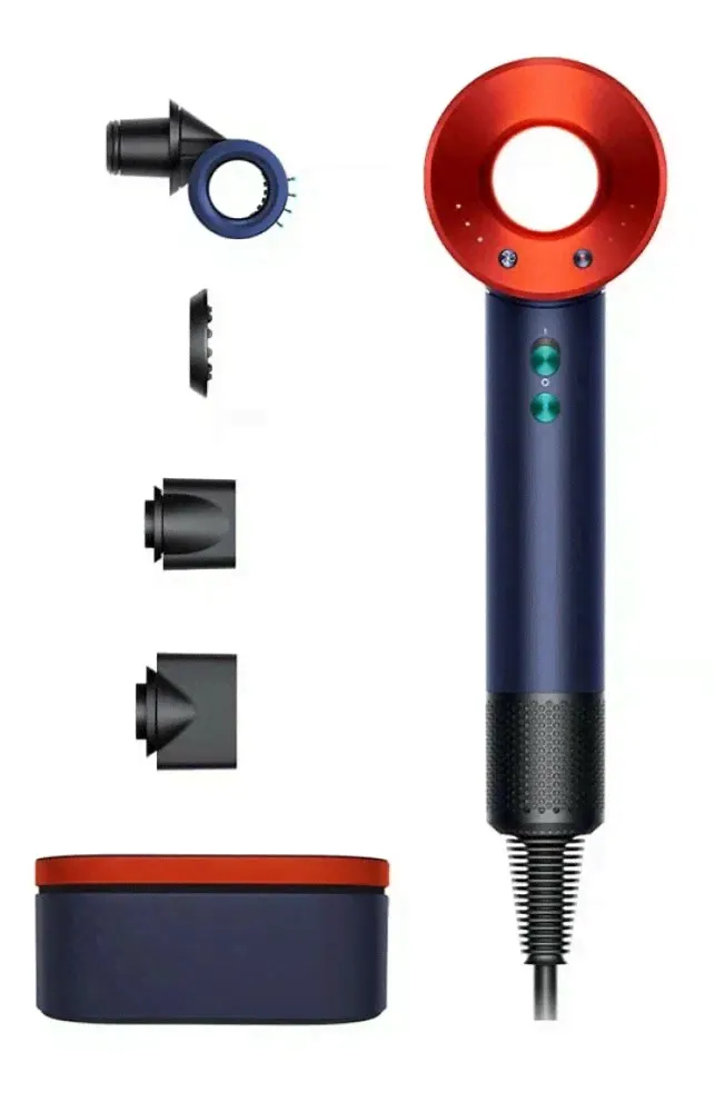 Фен Dyson Supersonic HD15+кейс Prussian Blue/Topaz Orange-0