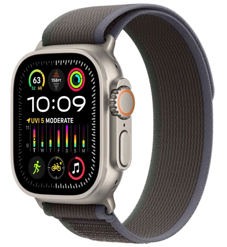 Умные часы Apple Watch Ultra 2 49mm GPS + Cellular Titanium Case with Blue/Black Trail Loop-0