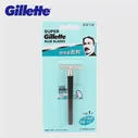 🛍 Бритва Gillette Super Blue для мужчин, безопасные бритвы, прямая бритва