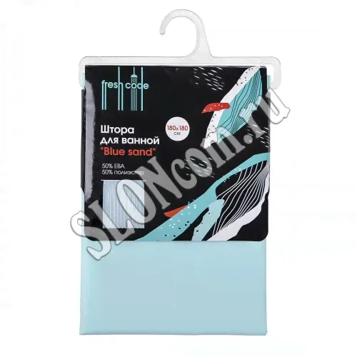 Штора для ванной Blue sand, 180х180 см, ЕВА-0