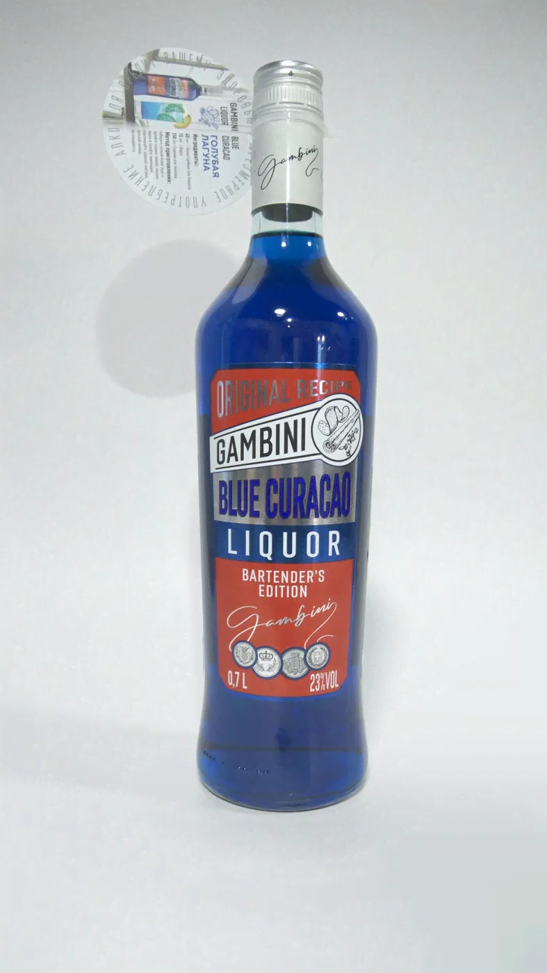 Ликер десертный "Gambini Blue Curacao" 0.7 л.