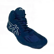 Борцовки замшевые asics blue