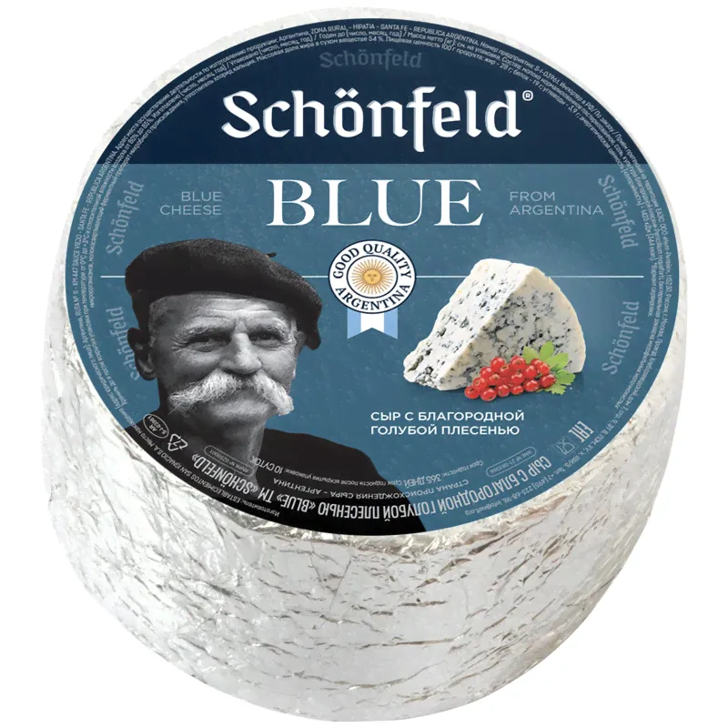 Сыр мягкий Schonfeld Blue с голубой плесенью 54%