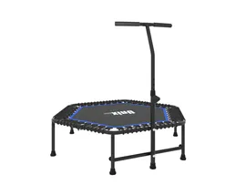 Батут Unix line FITNESS Blue (130 ) / батут спортивный / батут с ручкой / фитнес батут /, каркасный батут, синий; черный