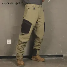 EMERSONGEAR Blue Label Тактические Брюки-Косатки с тройной технологией, Многофункциональные Брюки, Мягкая оболочка, Мужские брюки-карго, Повседневные KH