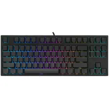 TMart Игровая клавиатура проводная Dark Project KD87A Optical Gateron Blue TKL, черный